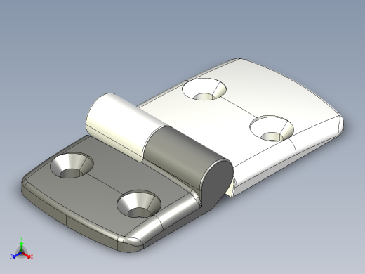 型材-KJN 40-60 DETACHABLE COMBI HINGE LEFT 095K4060L00正等轴测缩略图