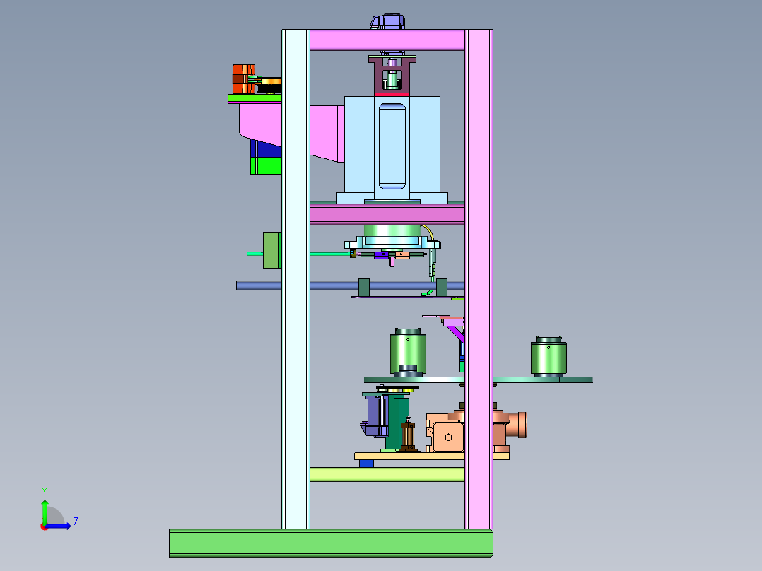 马达非标线圈绕线机左视图