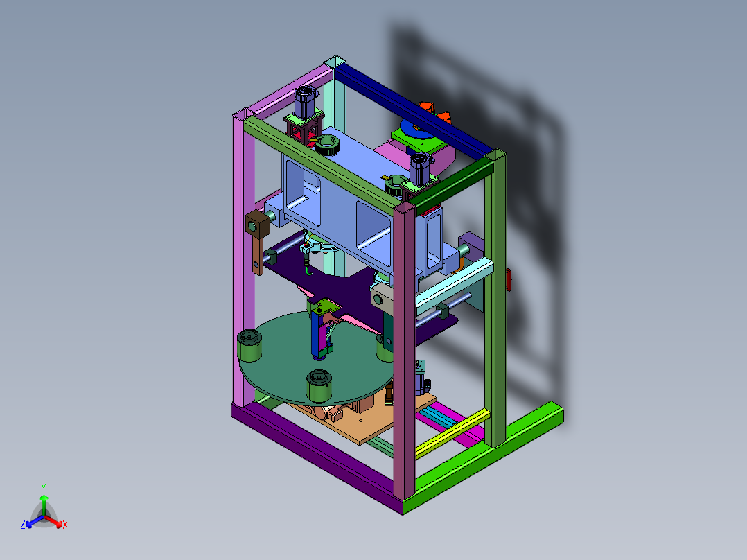 马达非标线圈绕线机正等轴测图
