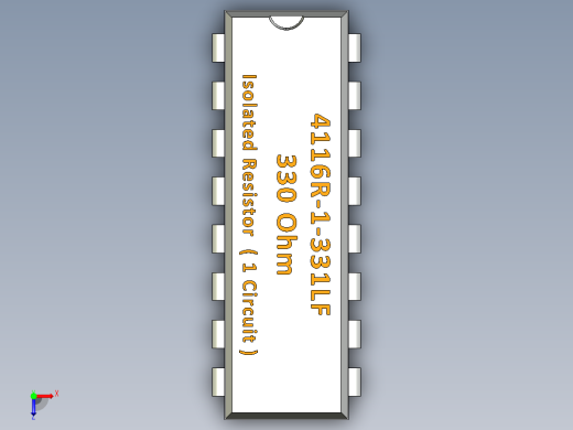 电容器 二极管 电阻器-IGES Resistor 330 Ohm 4116R-1-331LF俯视缩略图
