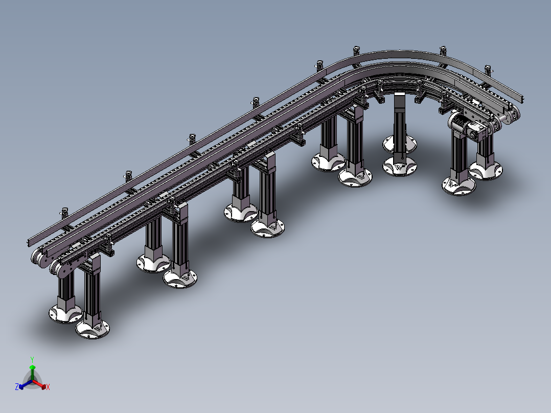 柔性输送机正等轴测图