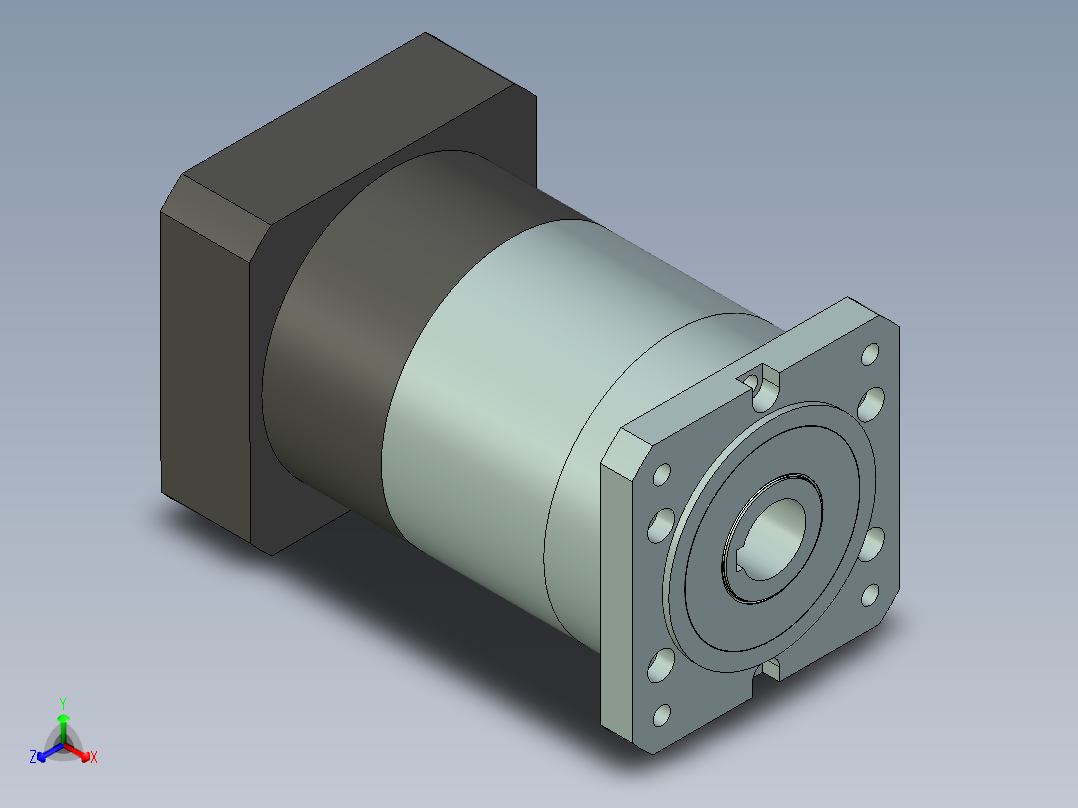 直齿孔PLF160-L2-LC 42-114.3-200-M12.stp正等轴测图