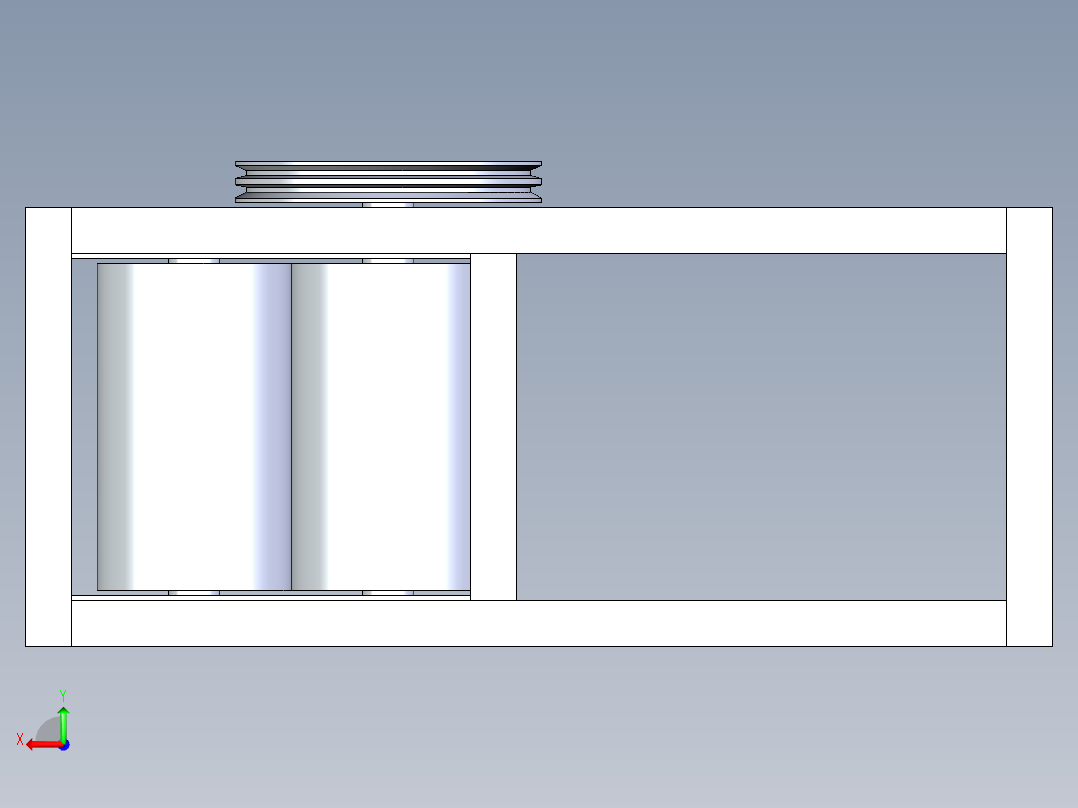 玻璃破碎机后视图