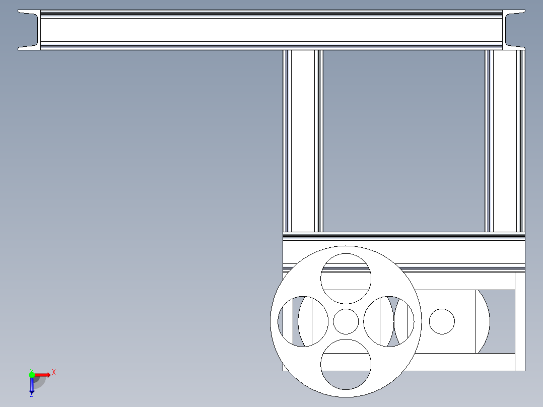 玻璃破碎机俯视图
