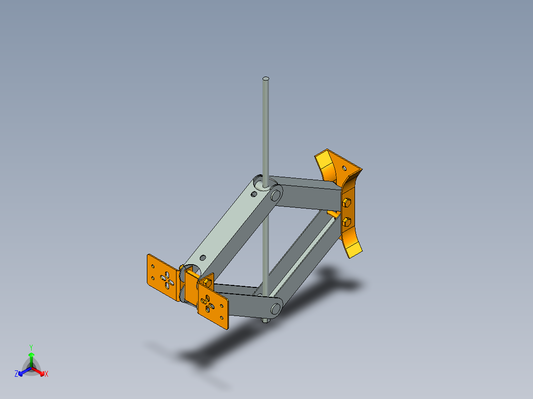 丝杆千斤顶正等轴测图