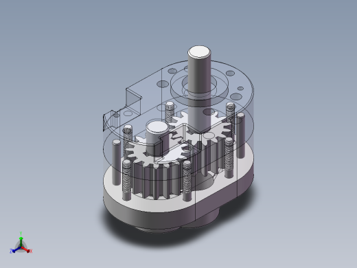 Q180-外啮合齿轮泵的设计及运动仿真【三维SolidWorks】正等轴测缩略图