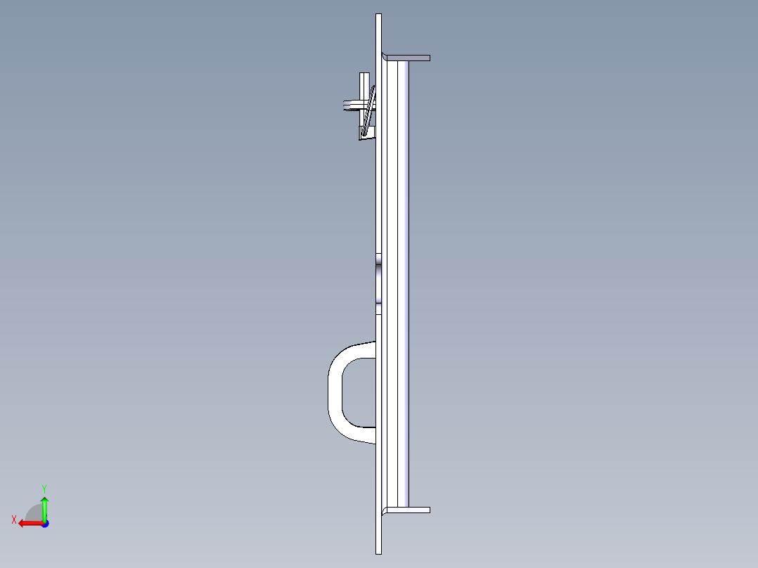 后翻式农用拖车后视图