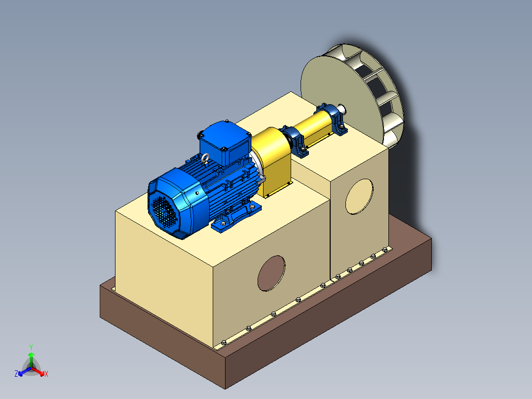 鼓风机4正等轴测图