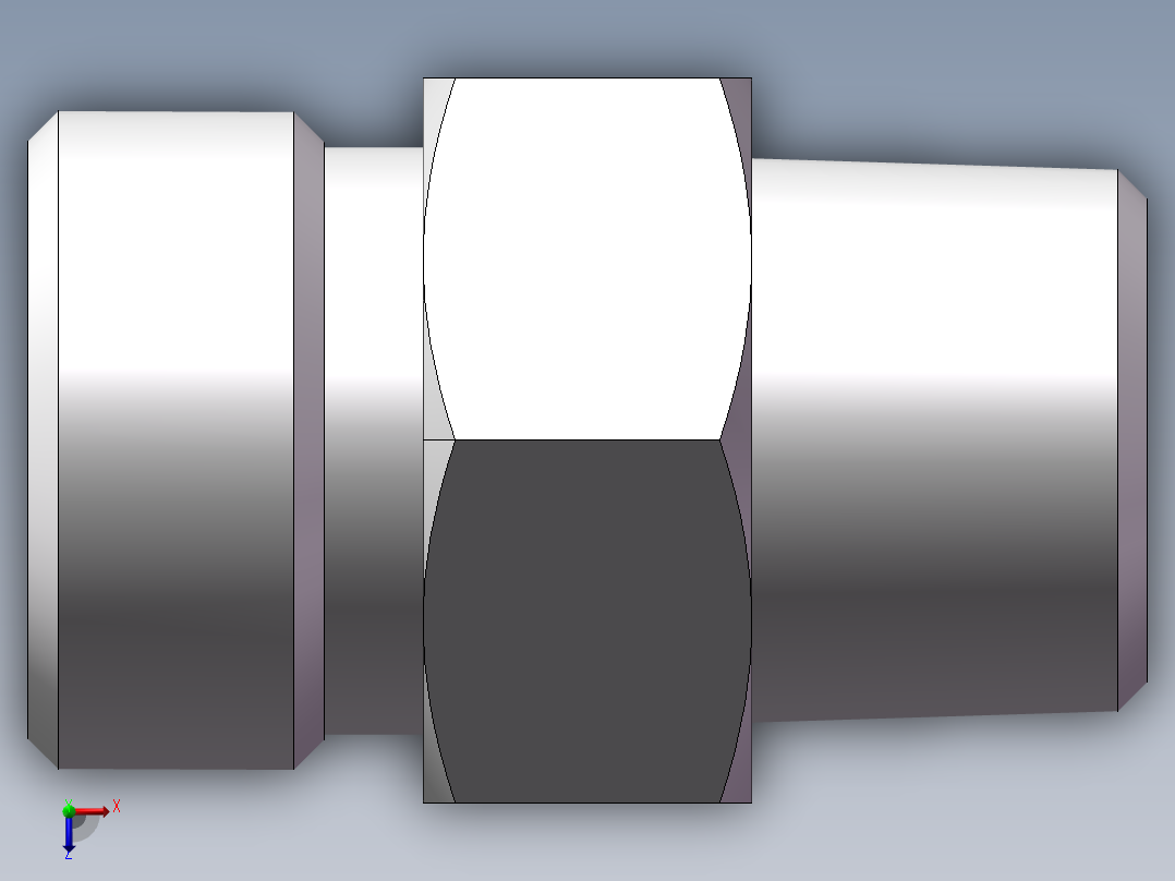 英制锥管螺纹直接头、1DT-20-06SP俯视图
