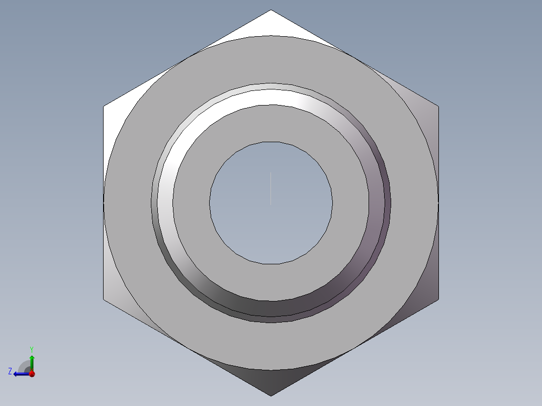 英制锥管螺纹直接头、1DT-18-04SP右视图