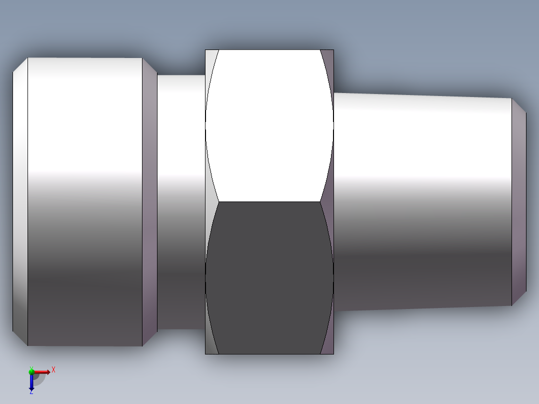 英制锥管螺纹直接头、1DT-18-04SP俯视图