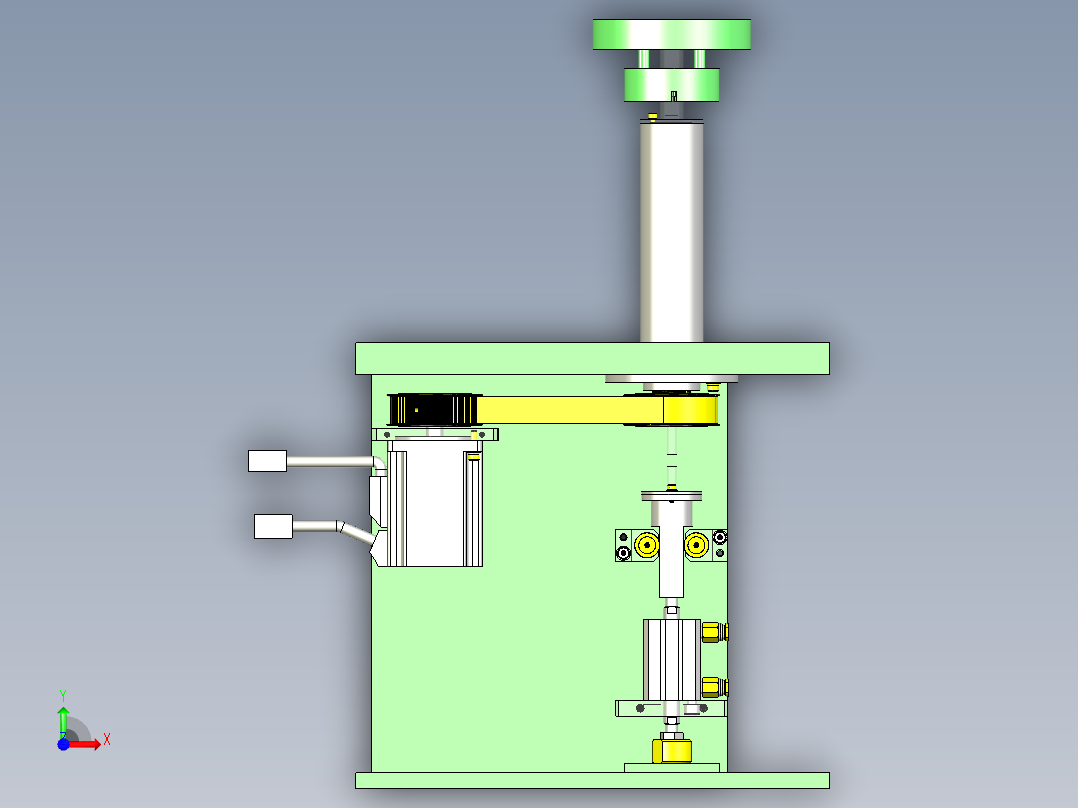 翻转前进混合机构前视图