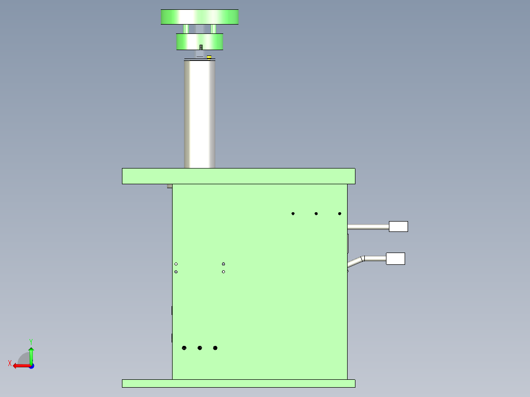 翻转前进混合机构后视图