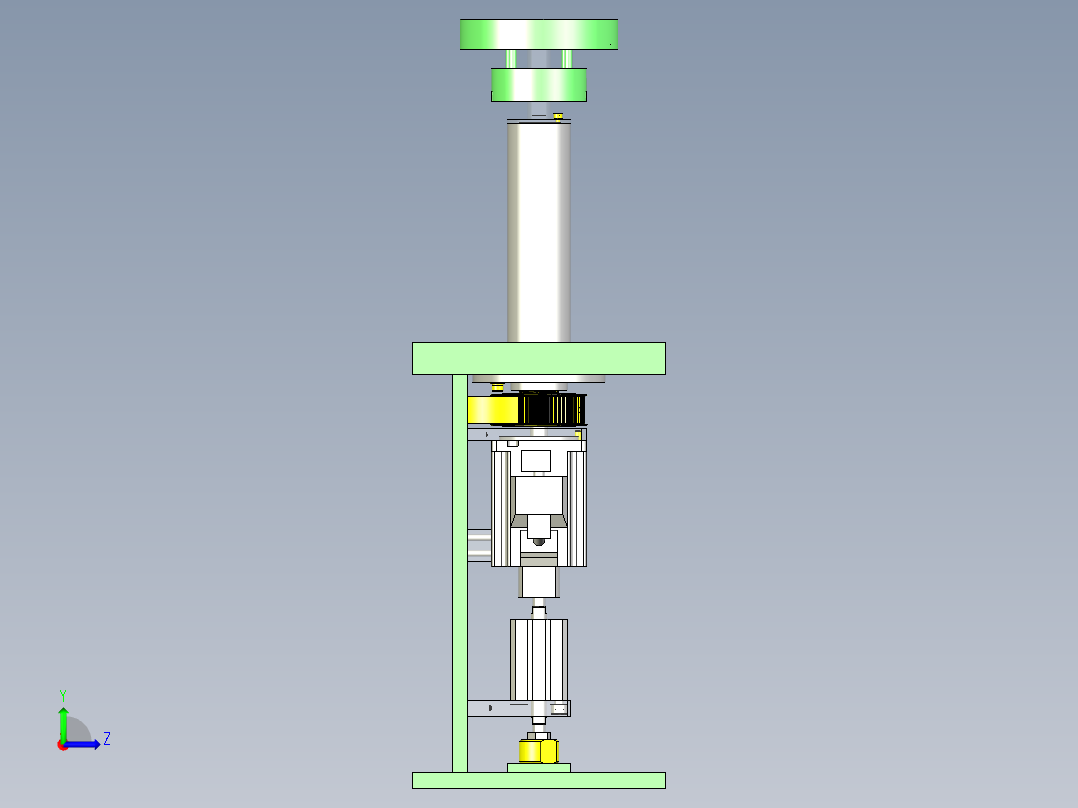 翻转前进混合机构左视图
