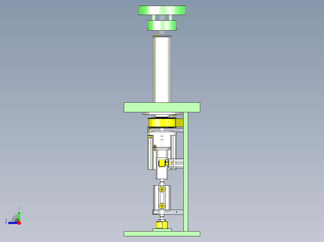 翻转前进混合机构右视图