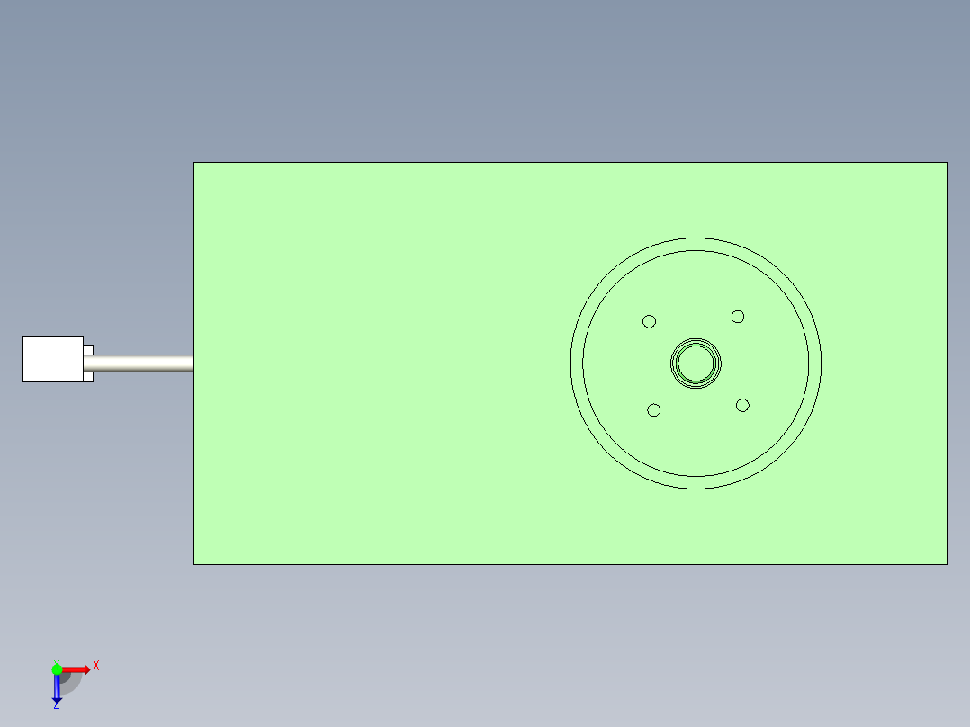 翻转前进混合机构俯视图