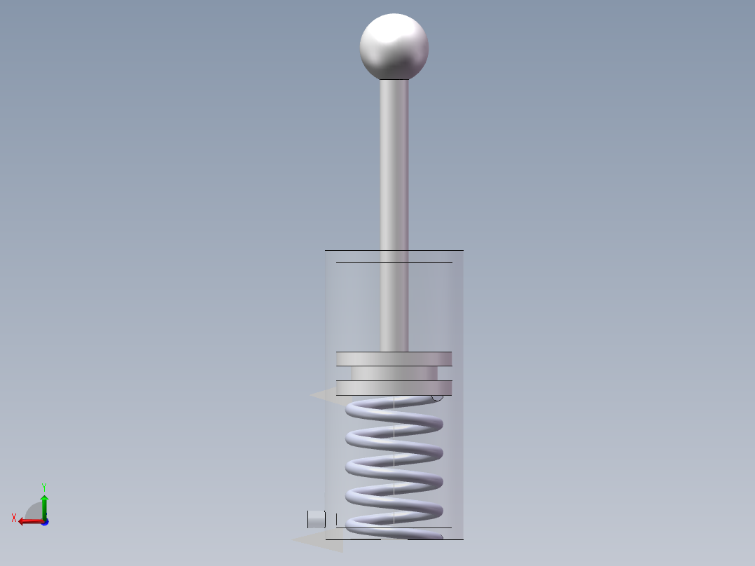 气球充气后视图
