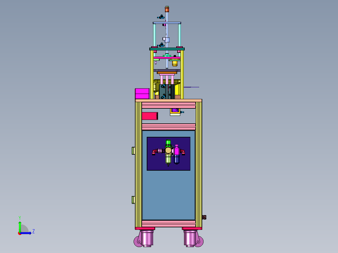 音箱大身包边折边装置左视图
