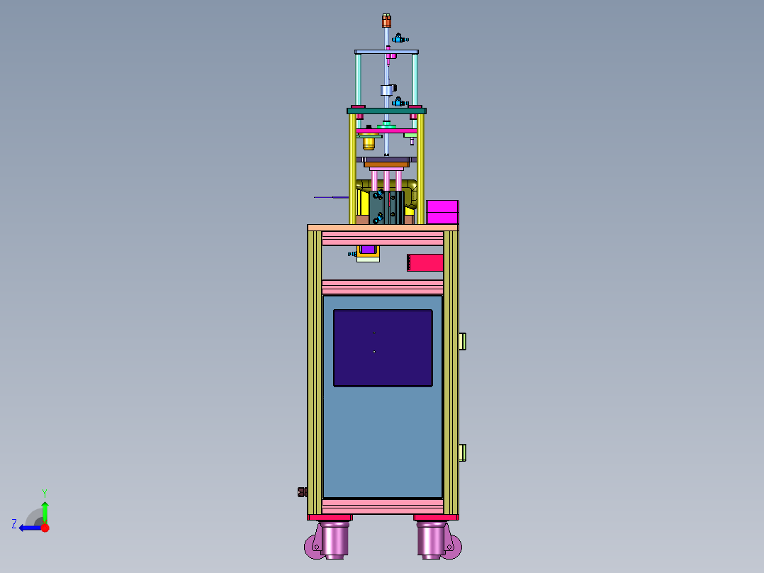 音箱大身包边折边装置右视图