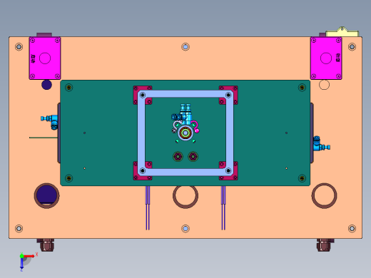 音箱大身包边折边装置俯视缩略图