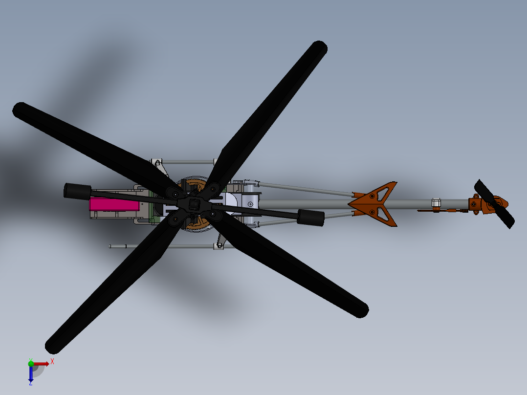 A2004807-遥控直升机俯视图