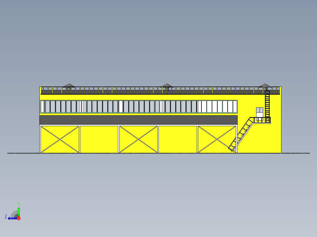 房子、建筑(90)右视图