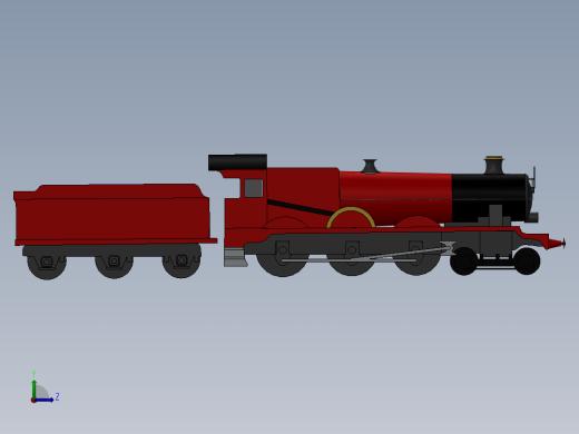 火车机车列车hogwarts-express-locomotive-1831-模型格式为 sw左视缩略图