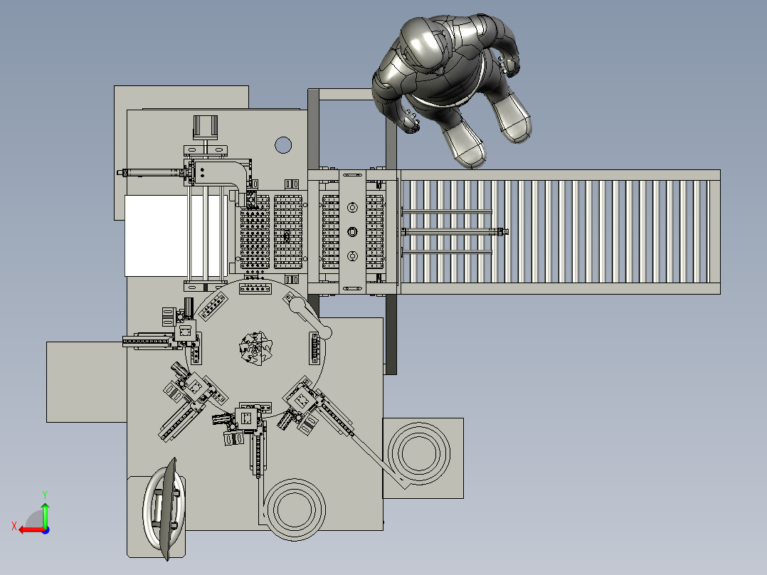 按钮全自动装配机后视图