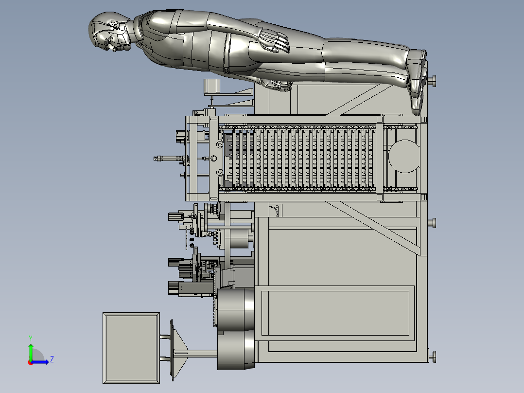 按钮全自动装配机左视图