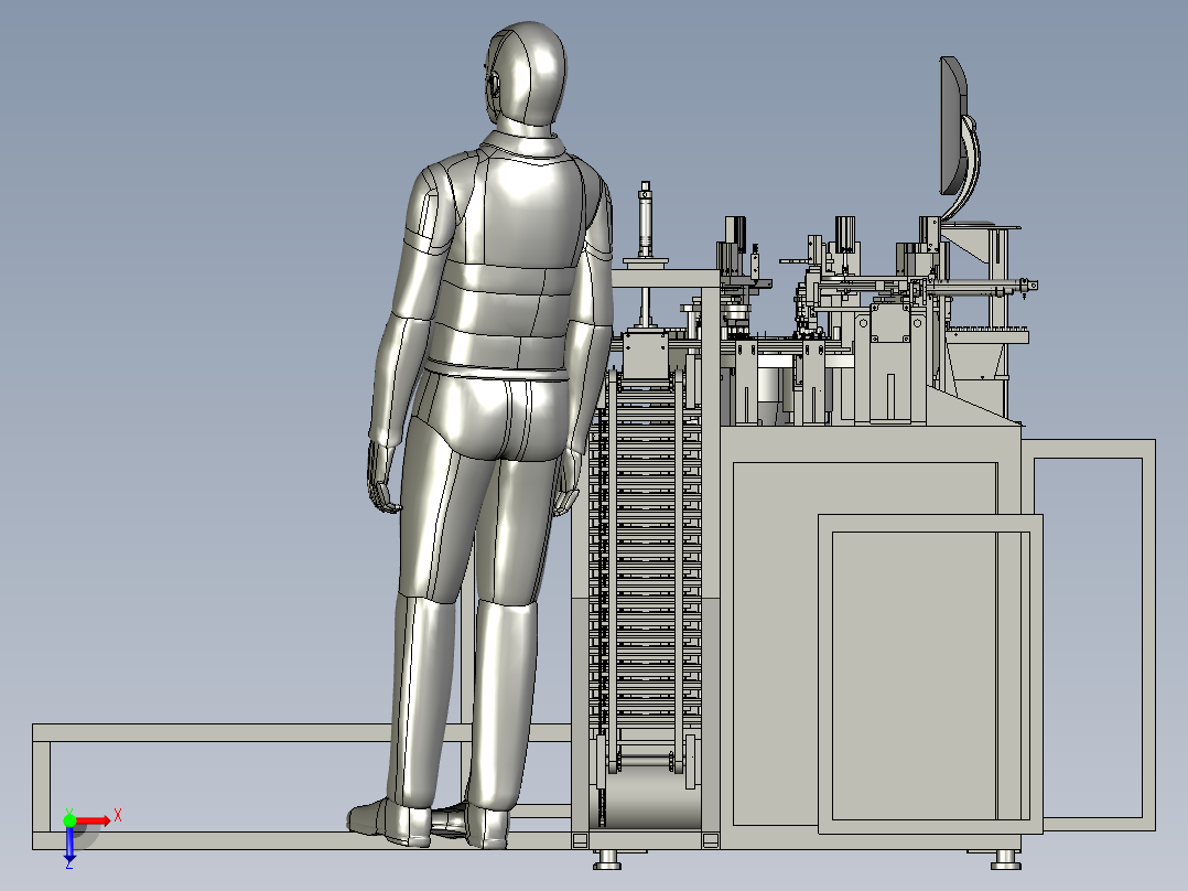 按钮全自动装配机俯视图