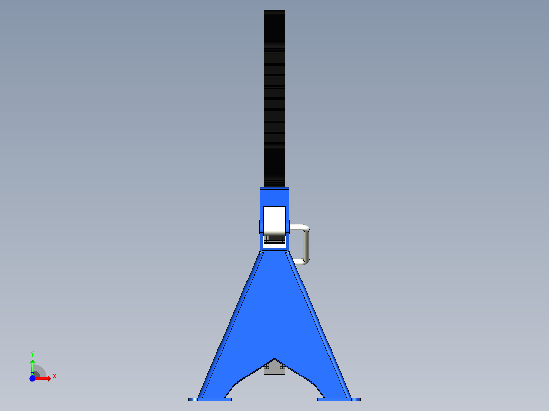 带锁定手柄的千斤顶前视图