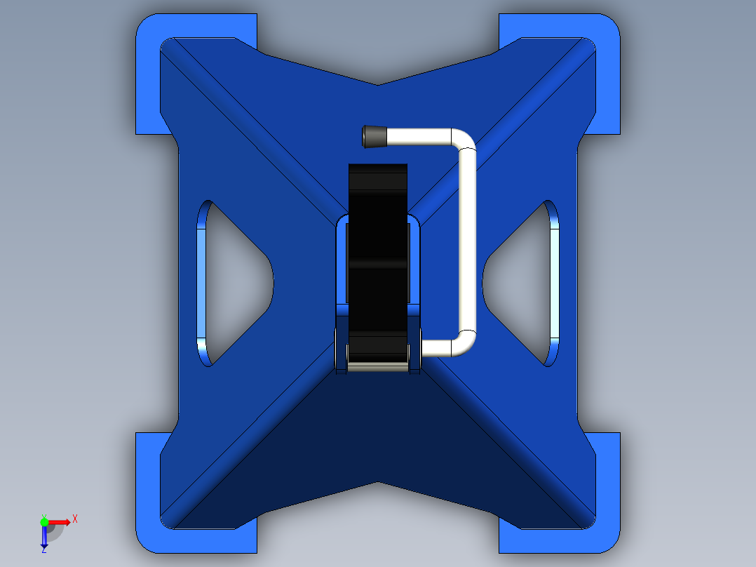 带锁定手柄的千斤顶俯视图