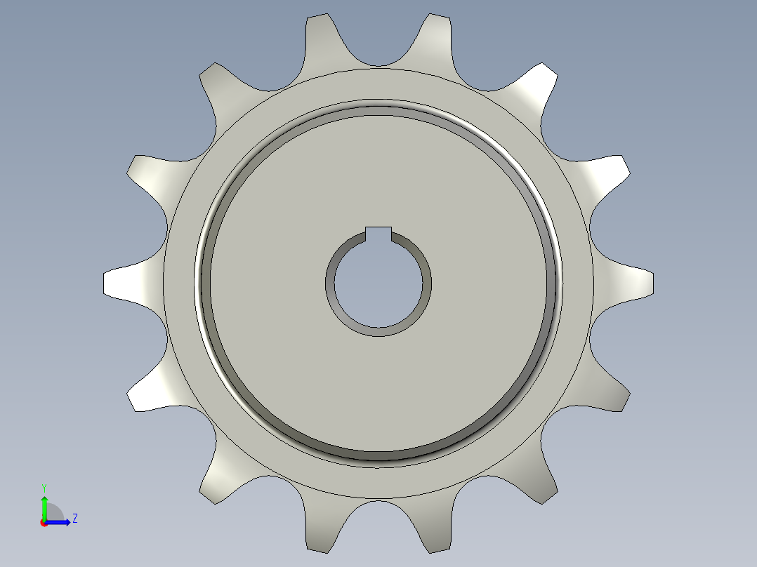 08a主动链轮14z10孔左视图
