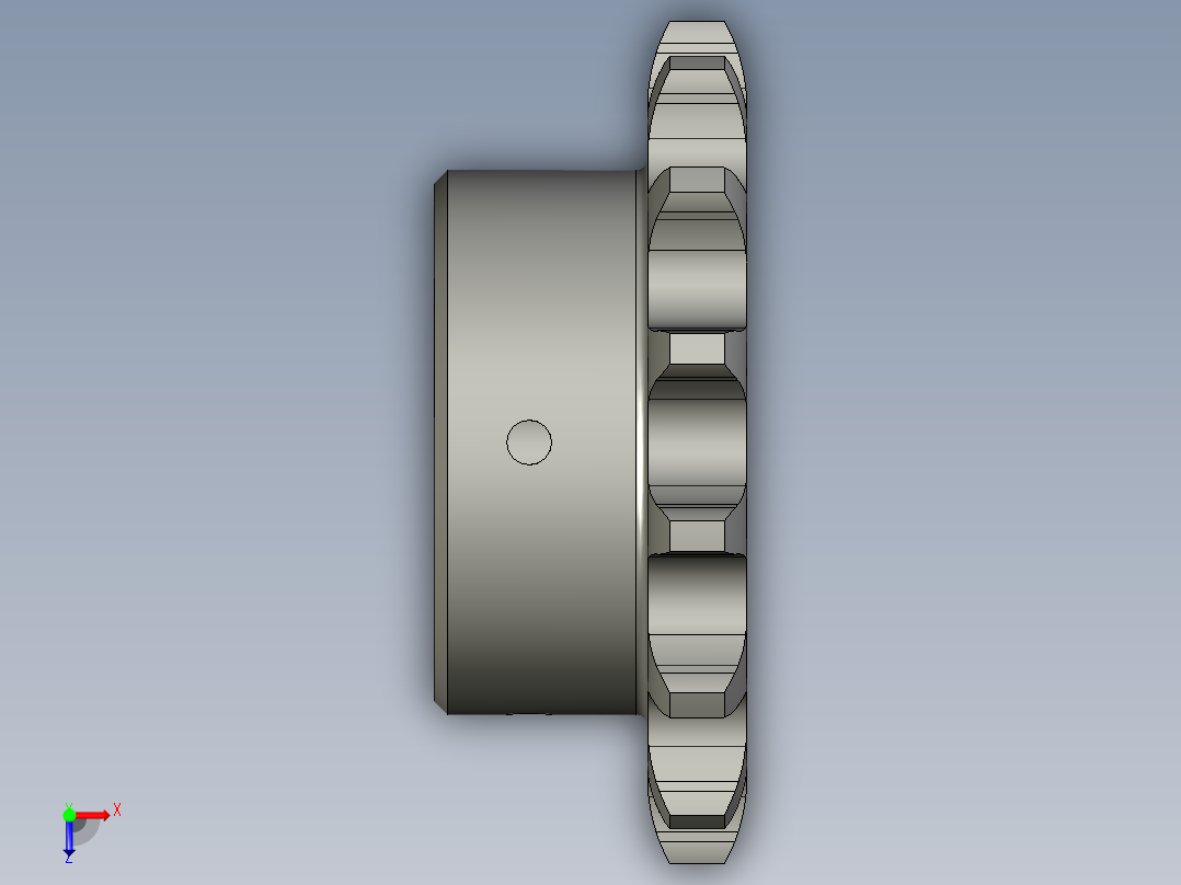 08a主动链轮14z10孔俯视图