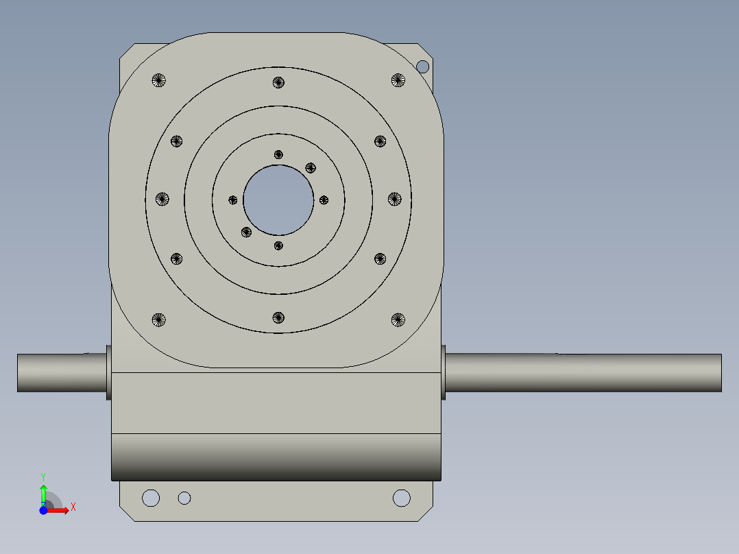 BS0-110DA加长轴配063减速机前视图