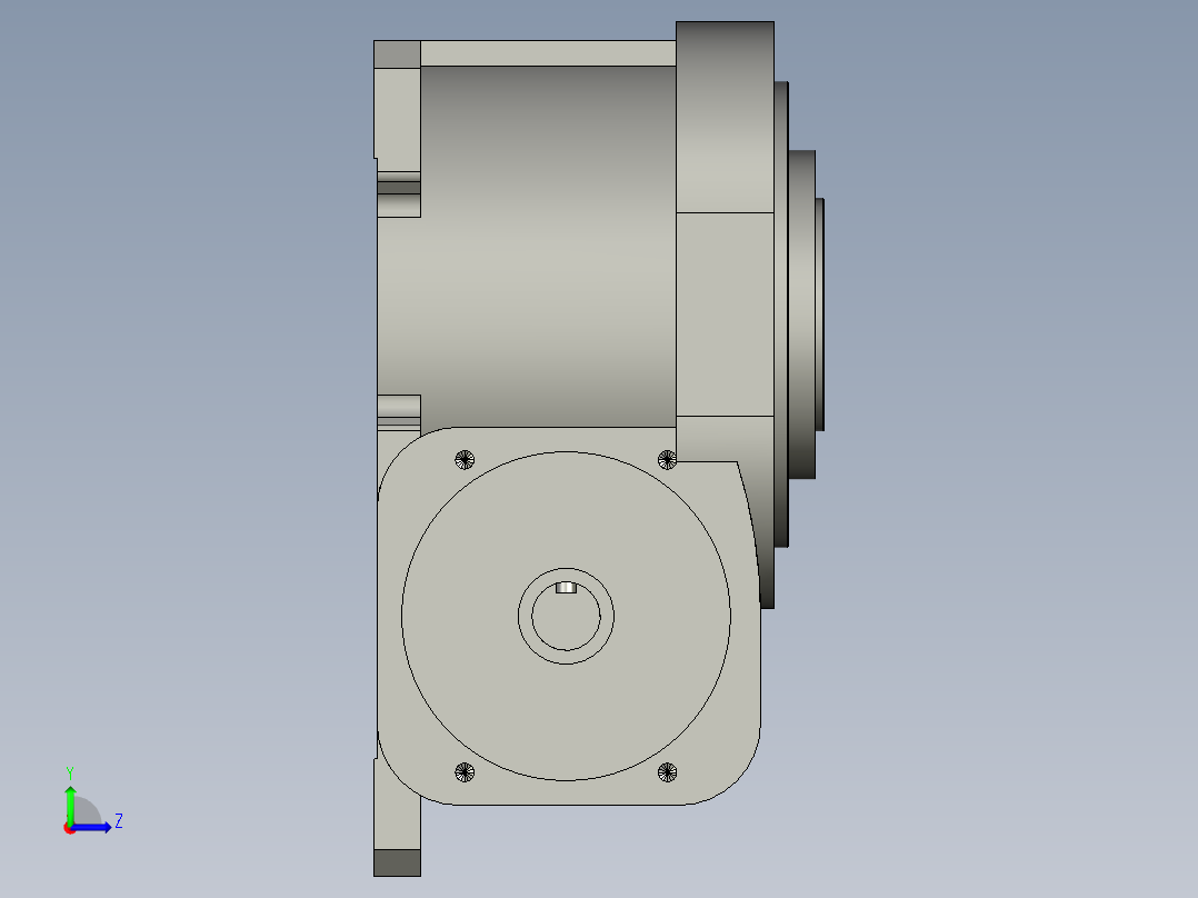 BS0-110DA加长轴配063减速机左视图