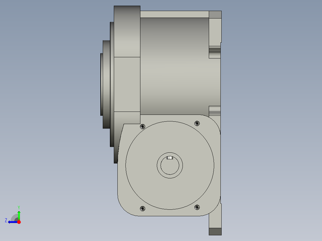 BS0-110DA加长轴配063减速机右视图