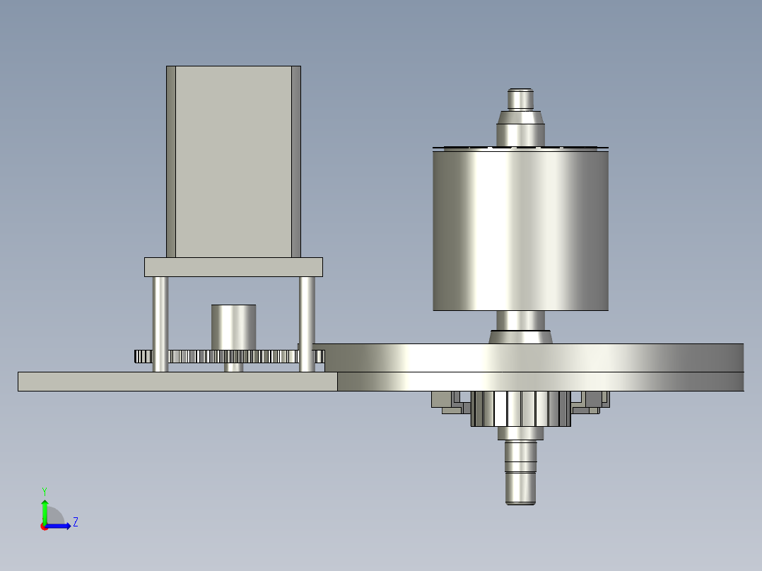 刷架组合装配体1左视图