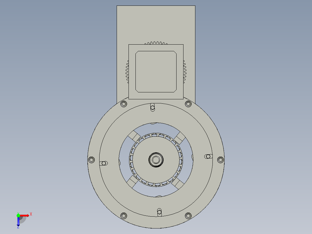 刷架组合装配体1俯视图