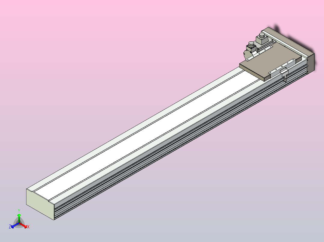 滚珠丝杠直线轴带导轨全封闭TPA-HCR-220D-3210C-L1650-MR-Y-P1K-N3主视图