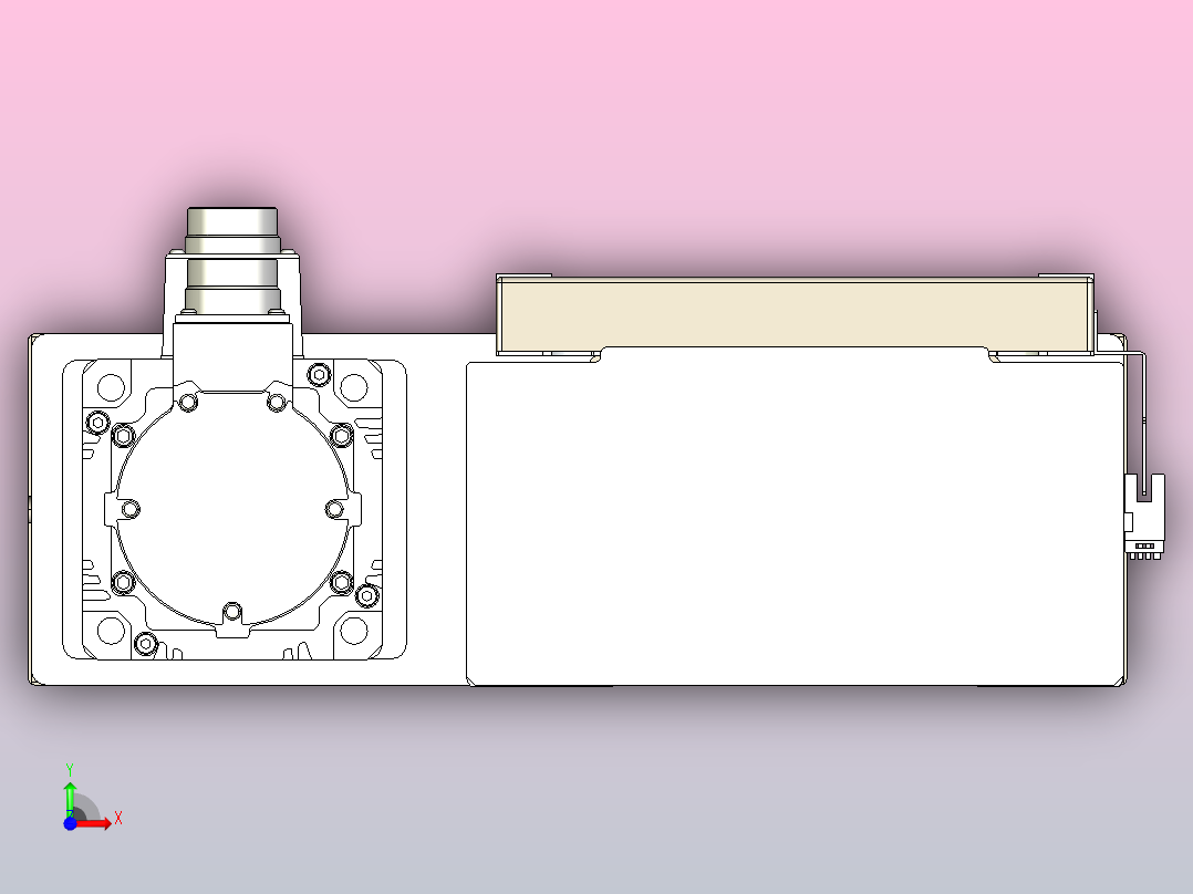 滚珠丝杠直线轴带导轨全封闭TPA-HCR-220D-3210C-L1650-MR-Y-P1K-N3前视图