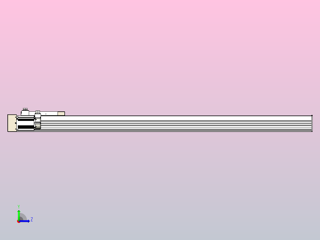 滚珠丝杠直线轴带导轨全封闭TPA-HCR-220D-3210C-L1650-MR-Y-P1K-N3左视图