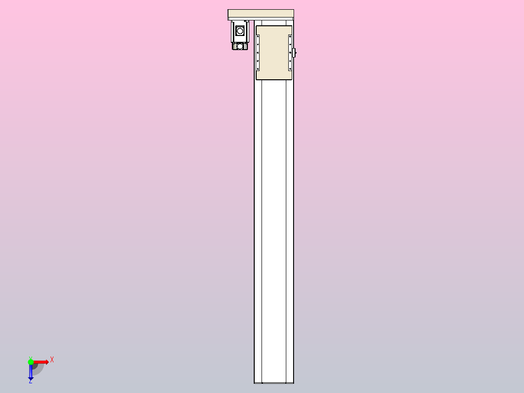 滚珠丝杠直线轴带导轨全封闭TPA-HCR-220D-3210C-L1650-MR-Y-P1K-N3俯视图