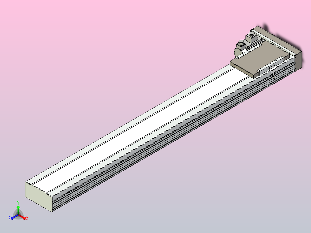 滚珠丝杠直线轴带导轨全封闭TPA-HCR-220D-3210C-L1650-MR-Y-P1K-N3正等轴测图