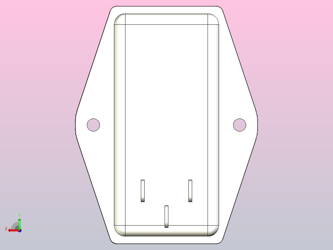 带保险与滤波AC插座后视图