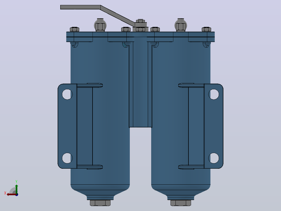 SPL系列双通网片式油滤器(SPL15-40)_SPL25后视图