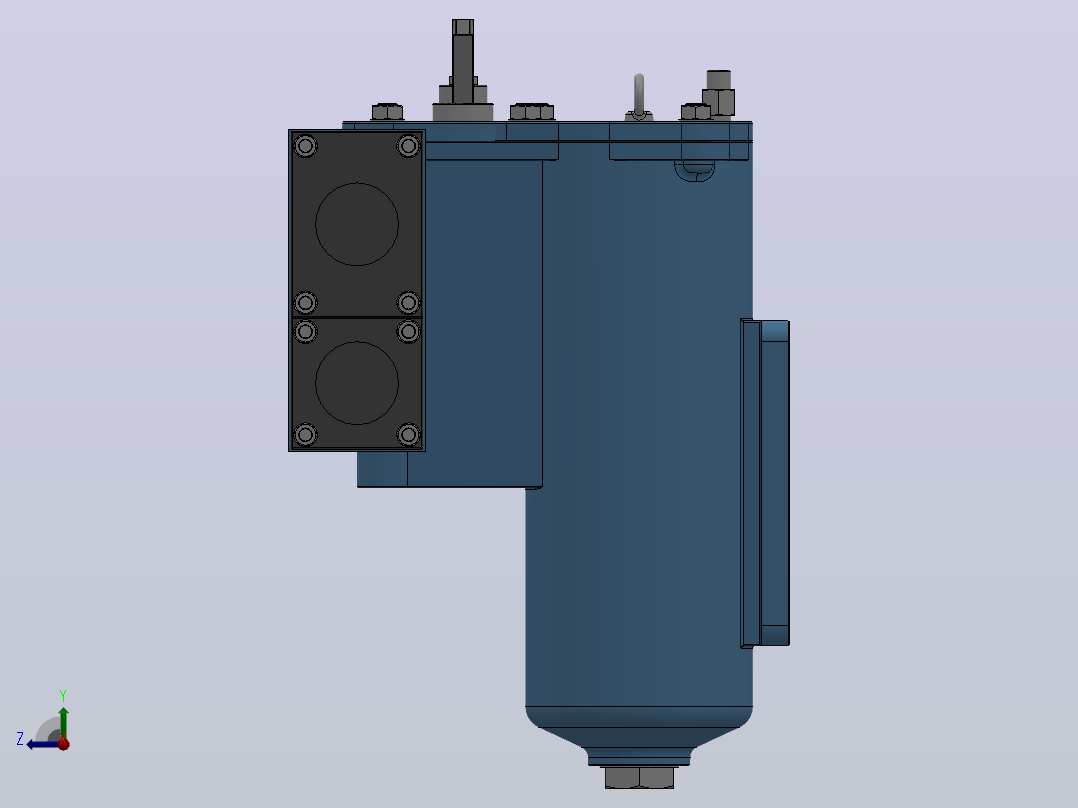 SPL系列双通网片式油滤器(SPL15-40)_SPL25右视图