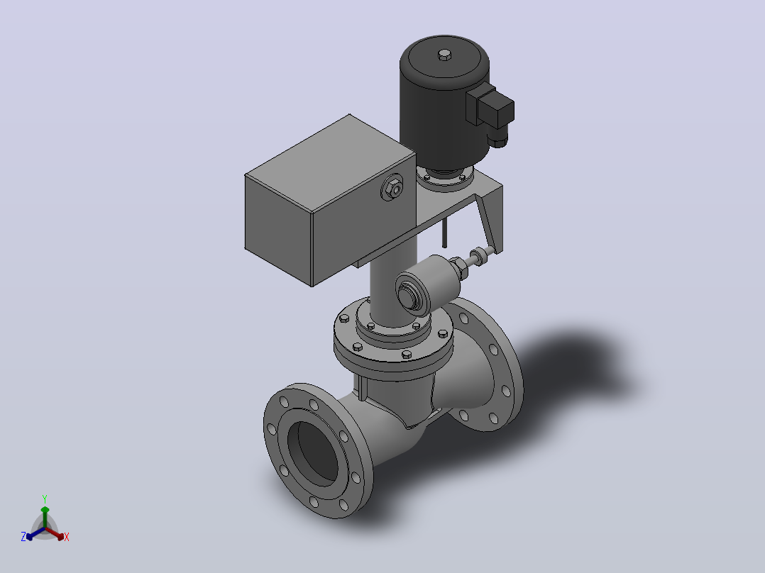 ZCTG型蒸汽电磁阀[ZCTG-4.0-150-F-B-K]通径150mm主视图