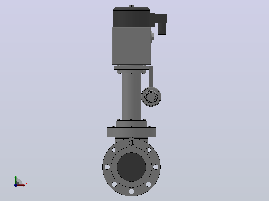 ZCTG型蒸汽电磁阀[ZCTG-4.0-150-F-B-K]通径150mm前视图