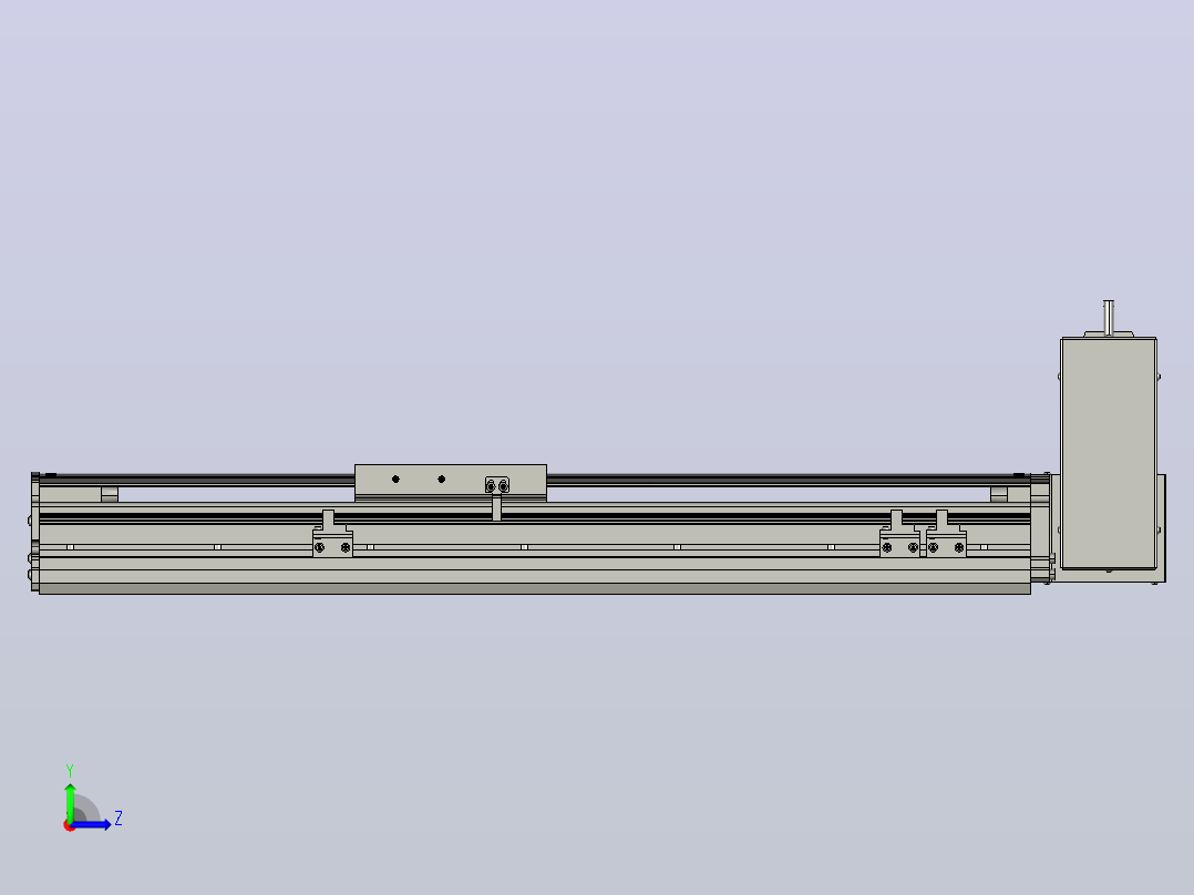 MT120BT半封闭皮带滑台[MT120BT.L100.400.LU.P40.C3]左视图